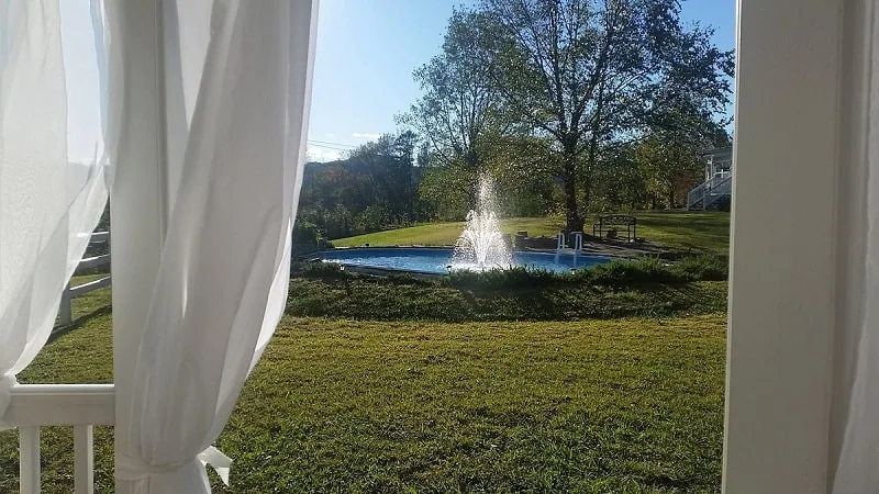 Pool and gazebo view