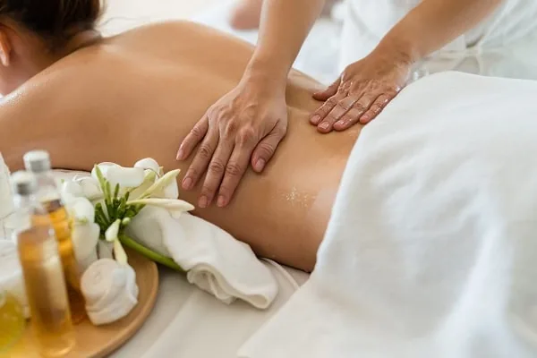 Swedish massage by the fire